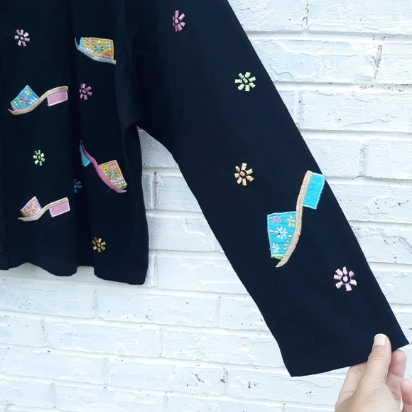 NWT Michael Simon Lite Cardigan Shoe Print - Picture 4 of 8